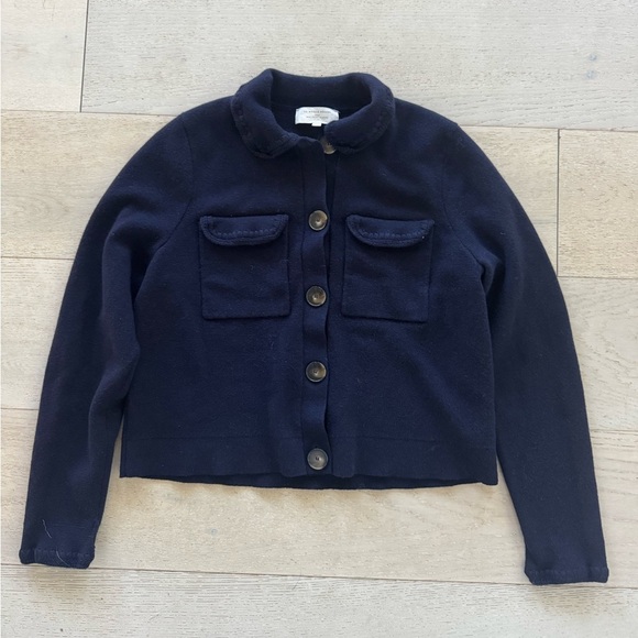 Sezane  Betty cardigan sweater  navy M - Picture 3 of 7